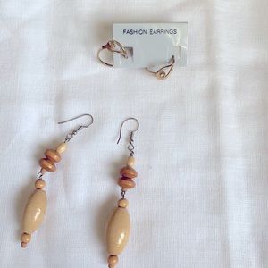 2 pair pierced earrings